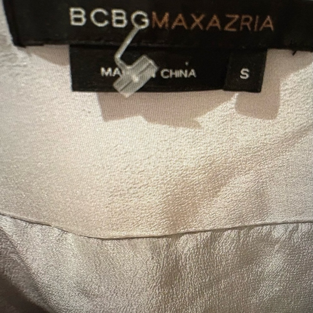 BCBGMaxAzria hankerchief cheetah leopard Camisole xs wood beaded rose - Picture 2 of 8